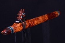 Honduran Rosewood Root Burl Native American Flute, Minor, Mid G-4, #H29F